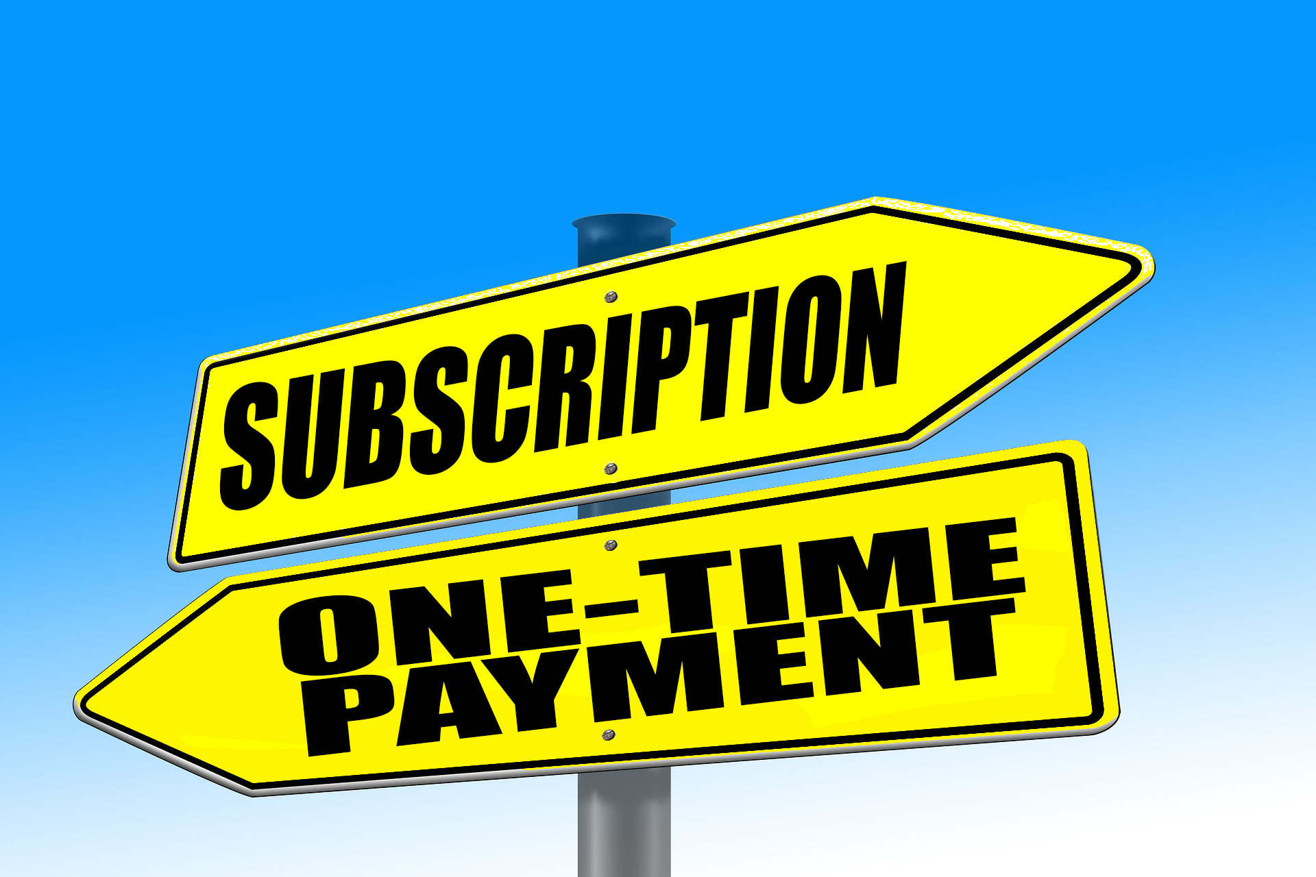 Subscriptions versus One-Time Purchases Image